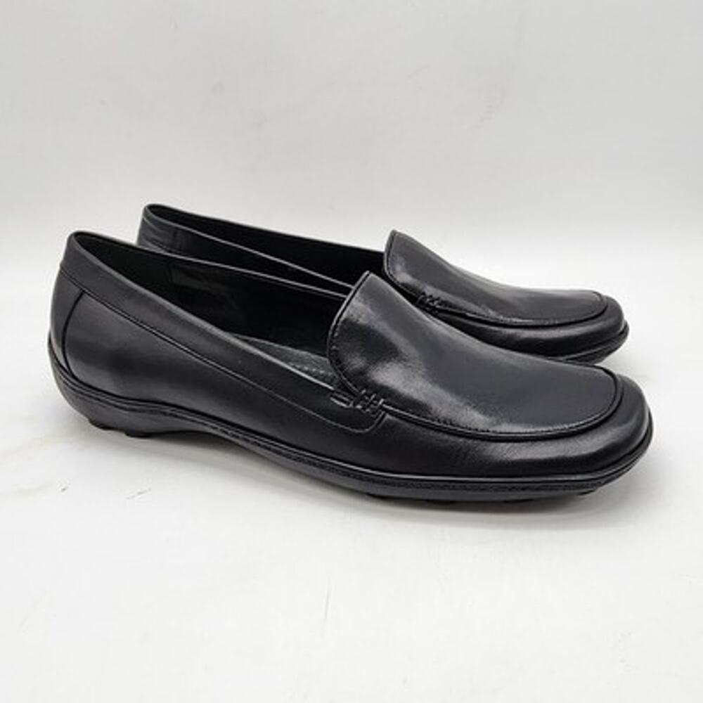 Womens Trotters Jenn Black Loafers Comfort Shoes Size 6 Leather Slip On Brazil
